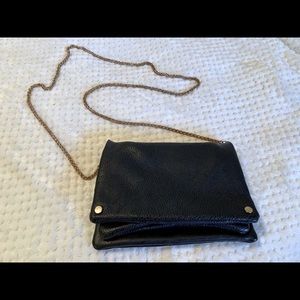 Black and Gold Studded Clutch/Crossbody Bag